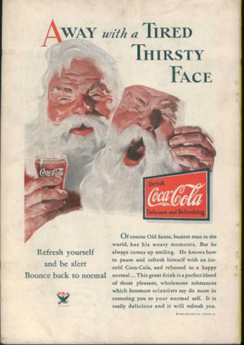 Coca Cola Elves Vintage Retro Advert Ads A4 Photo Print
