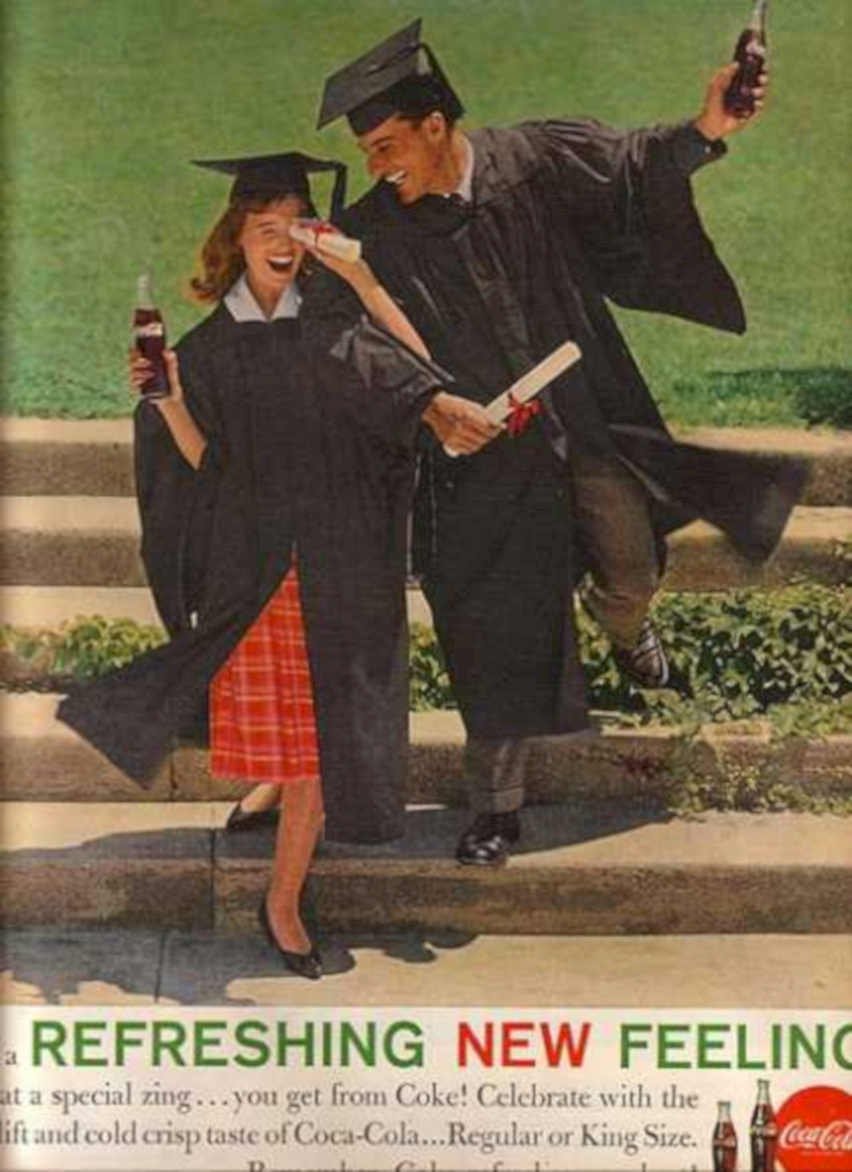 Coca Cola Grads Vintage Retro Advert Ads A4 Photo Print