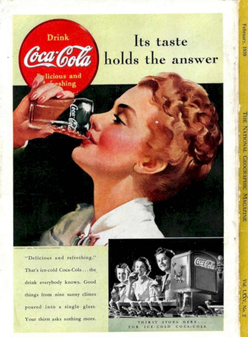 Coca Cola National 2 Vintage Retro Advert Ads A4 Photo Print