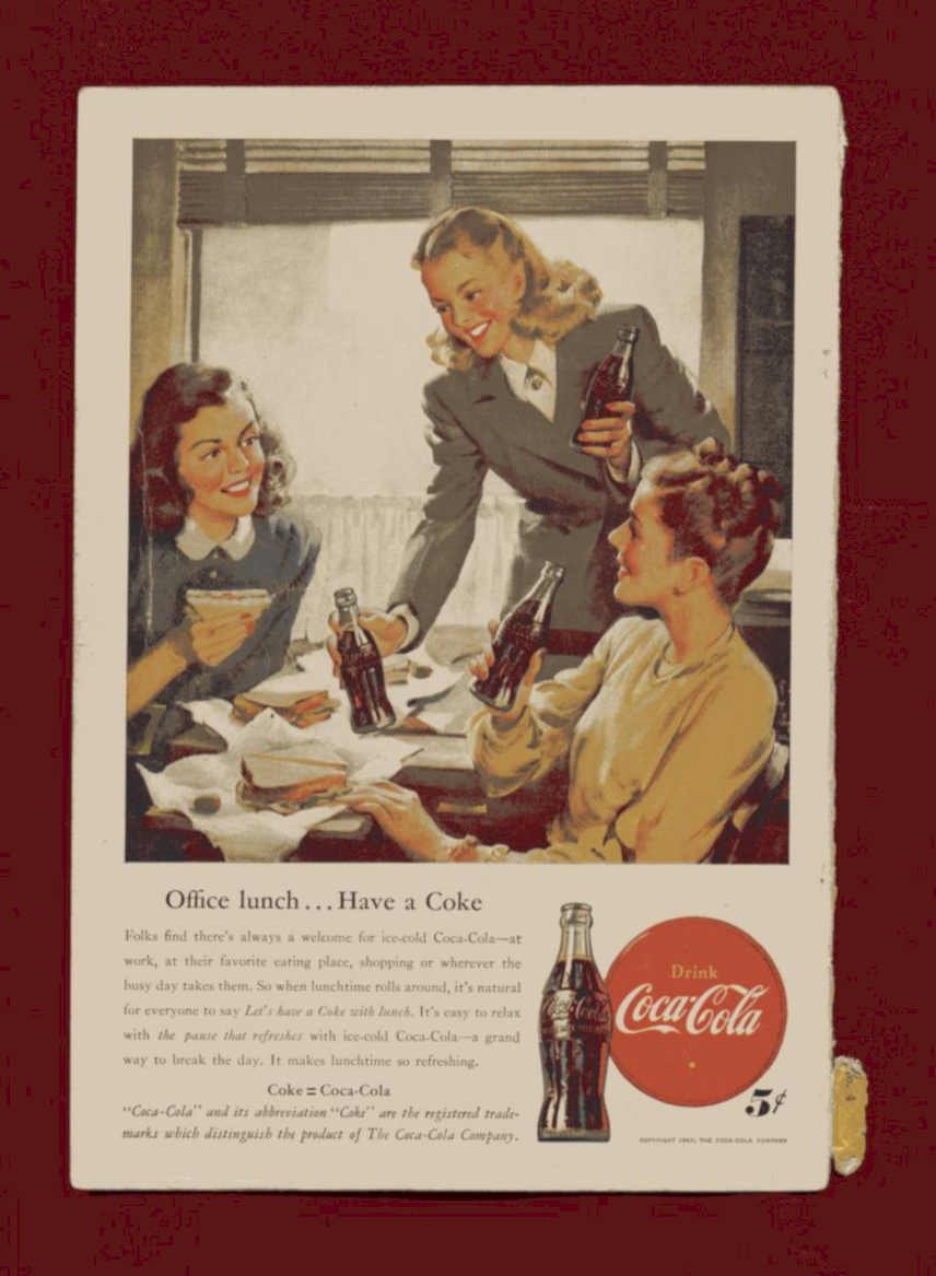 Coca Cola Office 1 Vintage Retro Advert Ads A4 Photo Print