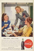 Coca Cola Office 3 Vintage Retro Advert Ads A4 Photo Print