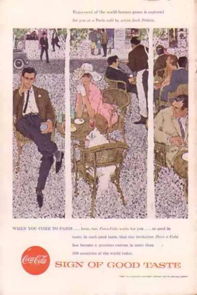 Coca Cola Paris Vintage Retro Advert Ads A4 Photo Print
