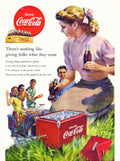 Coca Cola Picnic 2 Vintage Retro Advert Poster A4 Photo Print