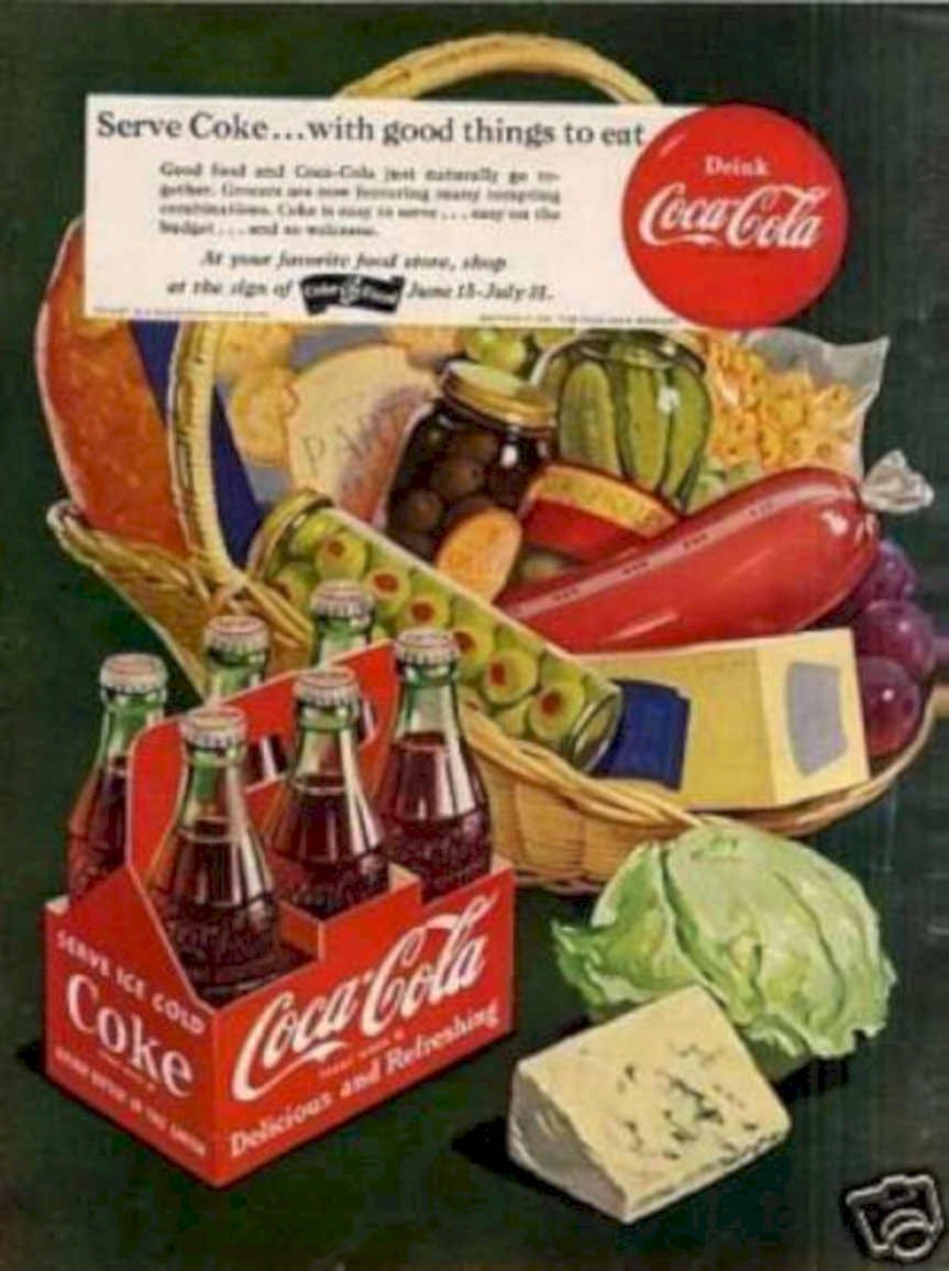 Coca Cola Produce Vintage Retro Advert Ads A4 Photo Print