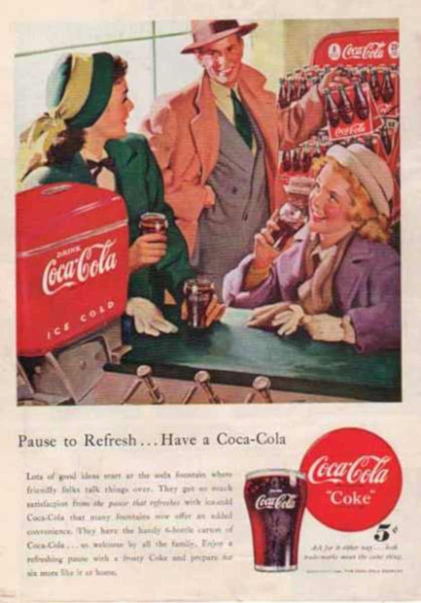 Coca Cola Refresh Vintage Retro Advert Ads A4 Photo Print