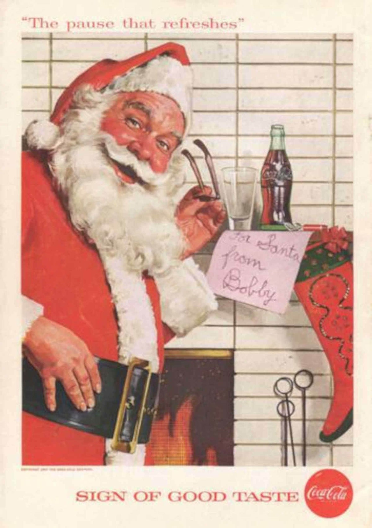 Coca Cola Santa 1 Vintage Retro Advert Poster A4 Photo Print