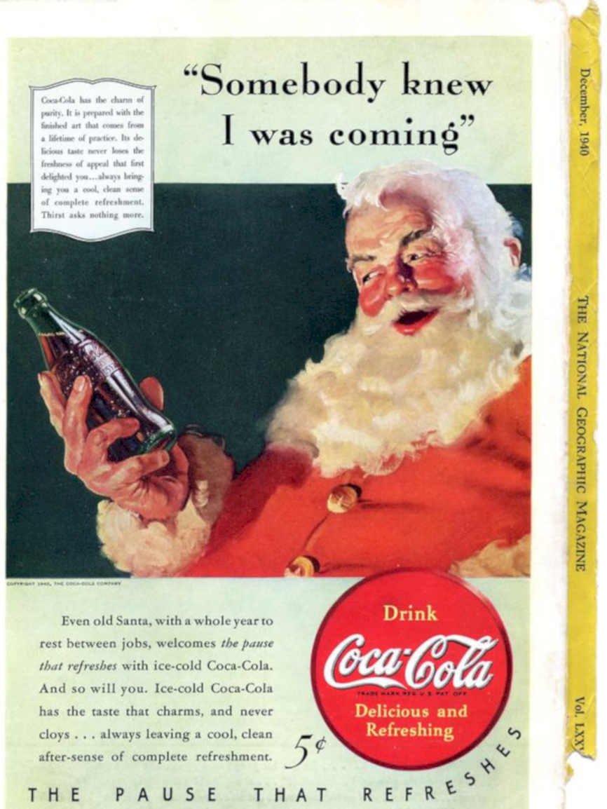 Coca Cola Santa 7 Vintage Retro Advert Ads A4 Photo Print