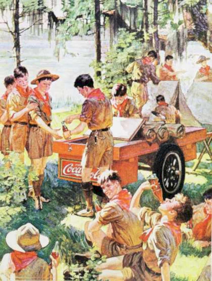 Coca Cola Scouts Vintage Retro Advert Ads A4 Photo Print