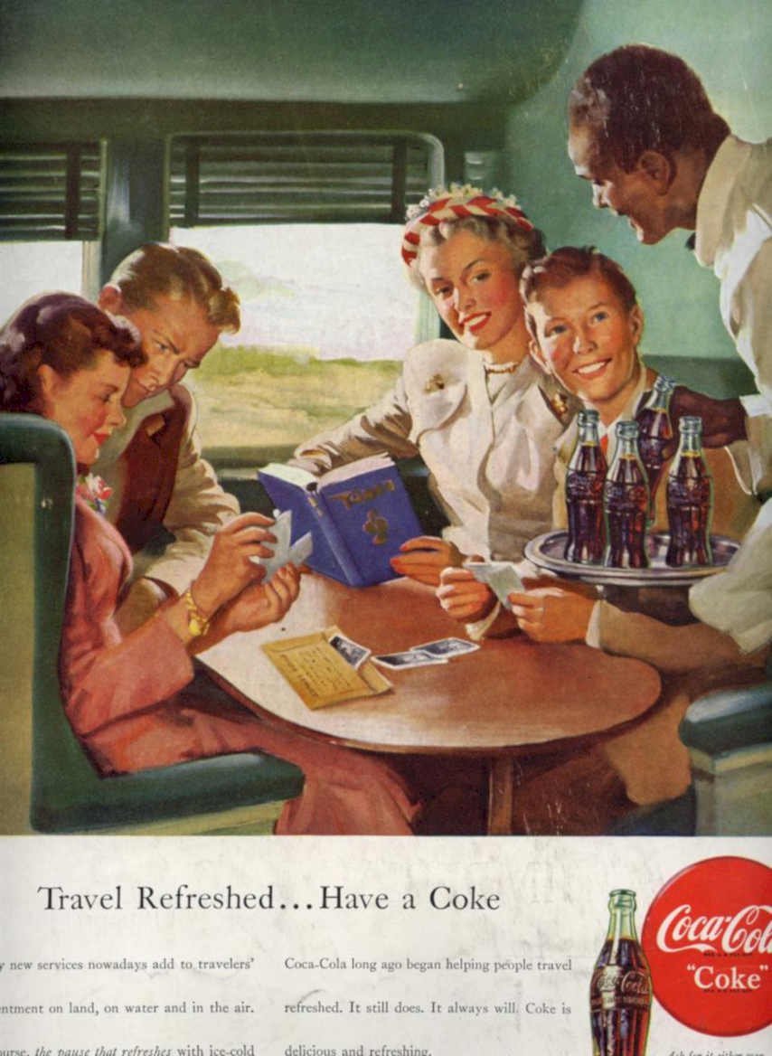 Coca Cola Train 2 Vintage Retro Advert Ads A4 Photo Print