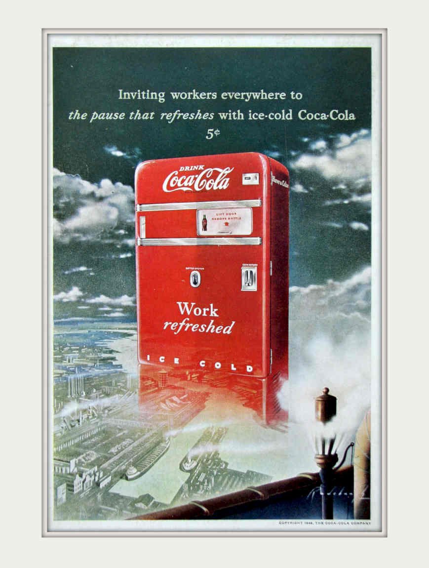 Coca Cola Vending 1 Vintage Retro Advert Poster A4 Photo Print