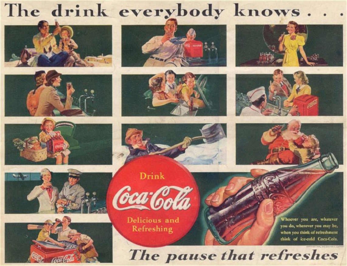 Coca Cola Vintage 2 Vintage Retro Advert Ads A4 Photo Print