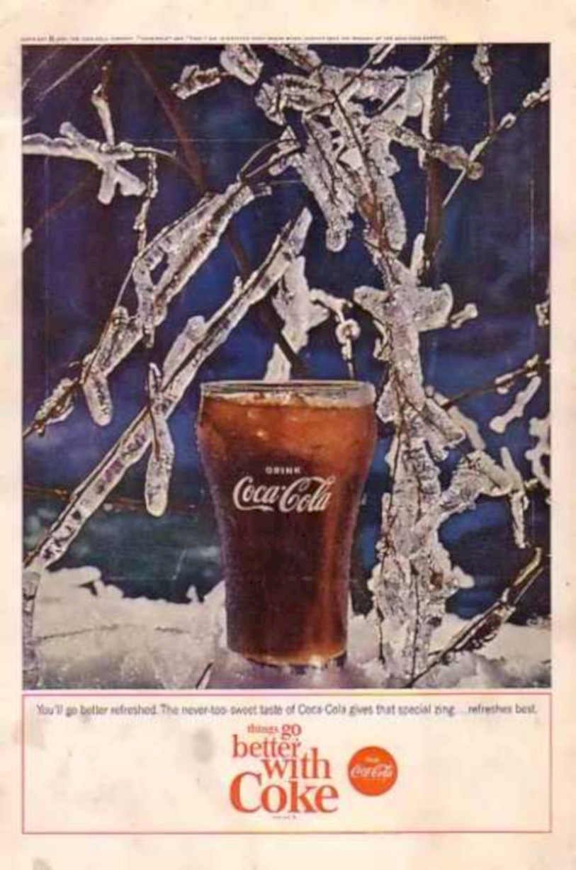 Coca Cola Winter 4 Vintage Retro Advert Ads A4 Photo Print