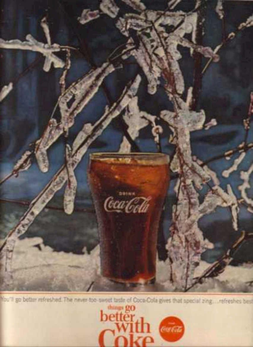 Coca Cola Winter 5 Vintage Retro Advert Ads A4 Photo Print