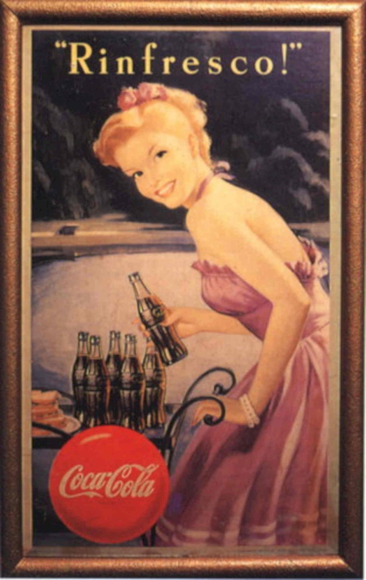 Coca Cola Woman 4 1930s Vintage Retro Advert Poster
