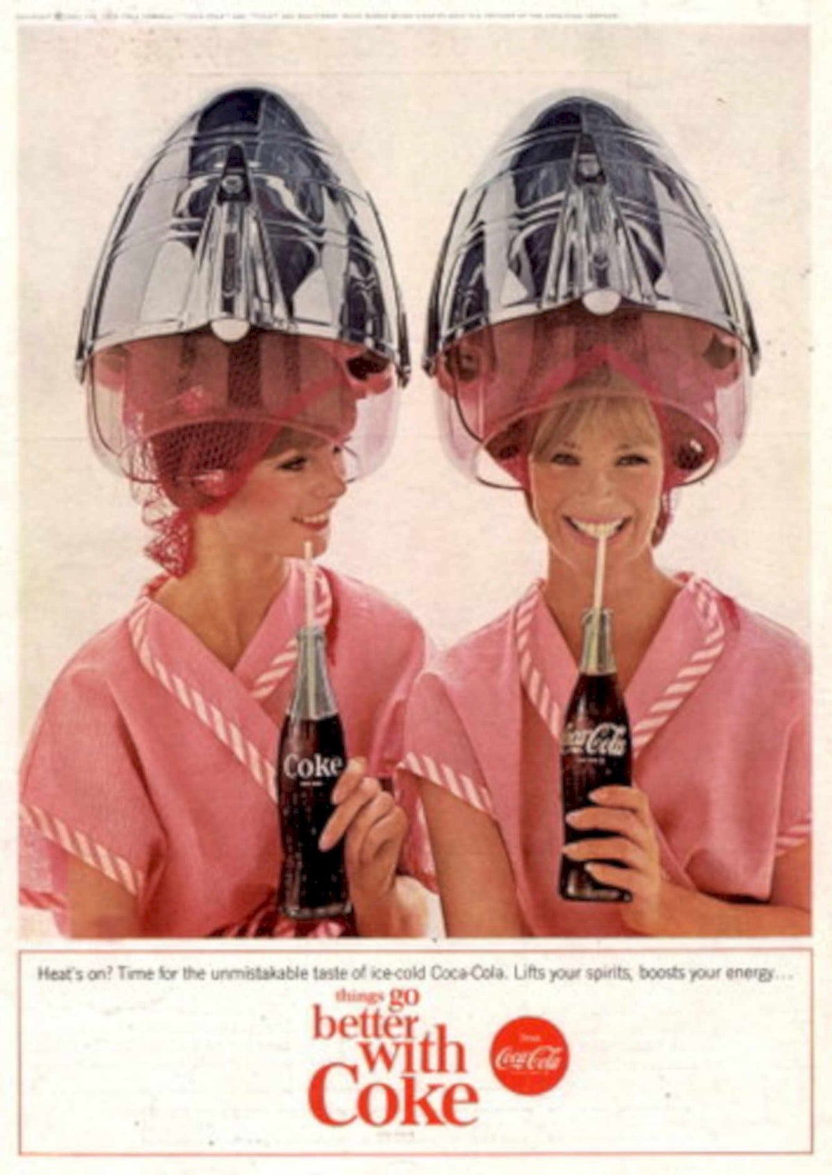 Coca Cola Women 1960s Vintage Retro Advert