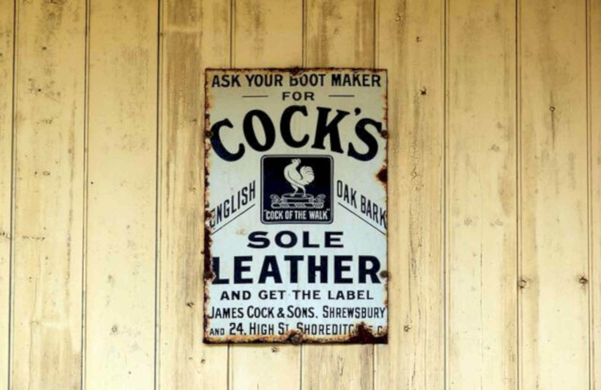 Cocks Sole Leather Vintage Retro Advert Poster A4 Photo Print