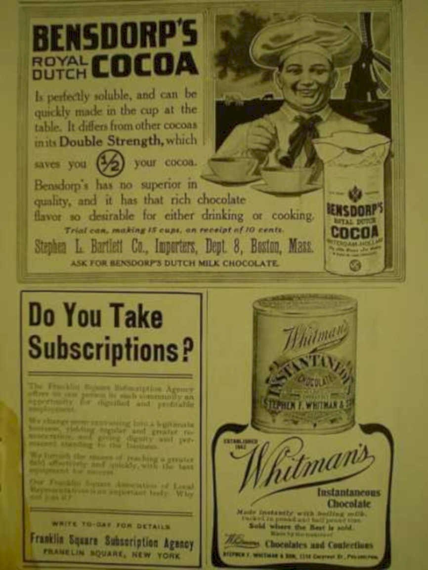 Cocoa Chocolate Ads Vintage Retro Advert Ads A4 Photo Print