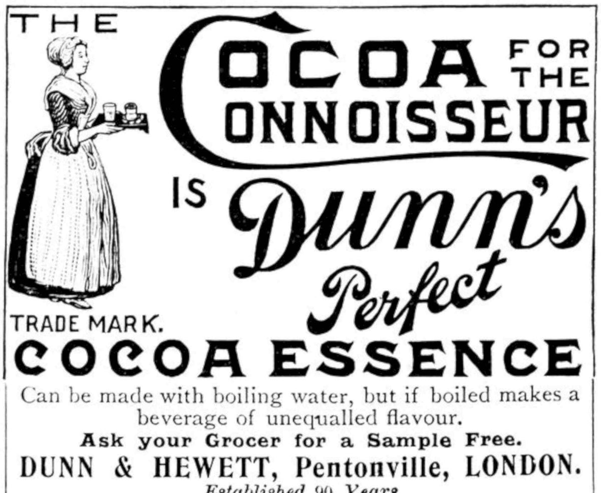 Cocoa Onnoisseur Dunn Vintage Retro Advert Poster A4 Photo Print