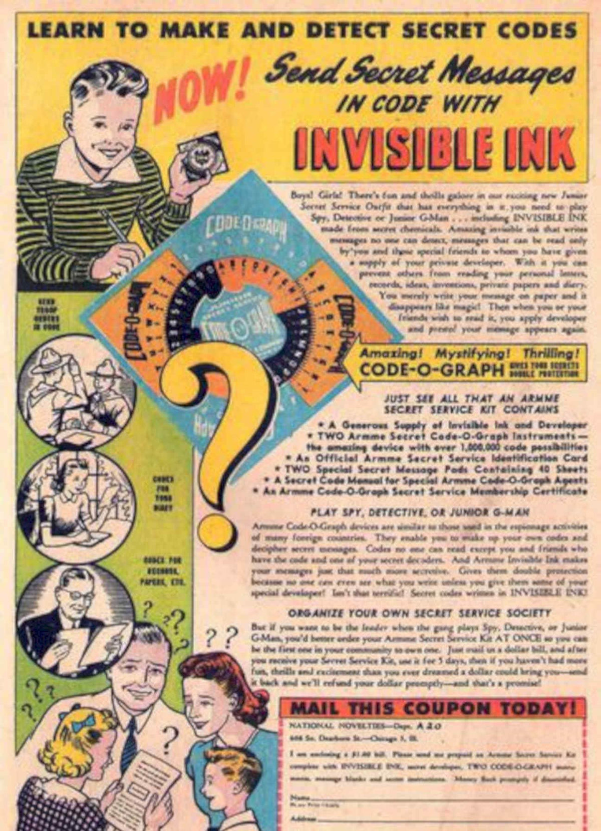 Code O Graph Vintage Retro Advert Poster A4 Photo Print