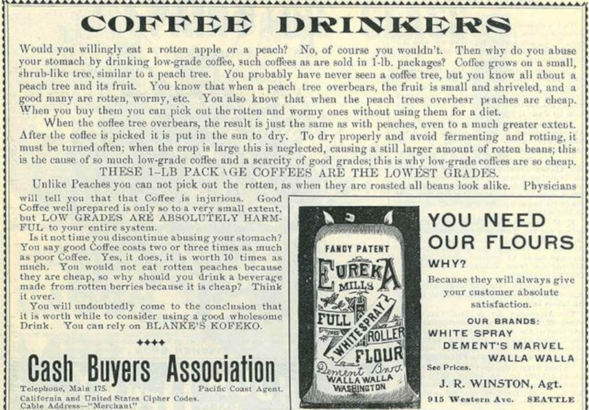 Coffee Drinkers Mills Vintage Retro Advert Poster A4 Photo Print