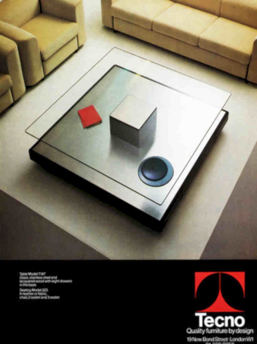 Coffee Table Seating Vintage Retro Advert Poster A4 Photo Print