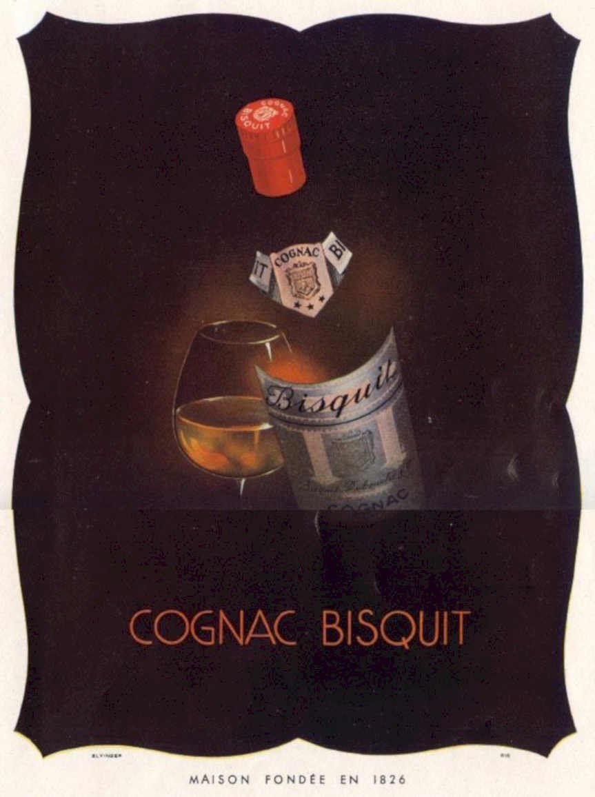 Cognac Bisquit Bottle Vintage Retro Advert Ads A4 Photo Print
