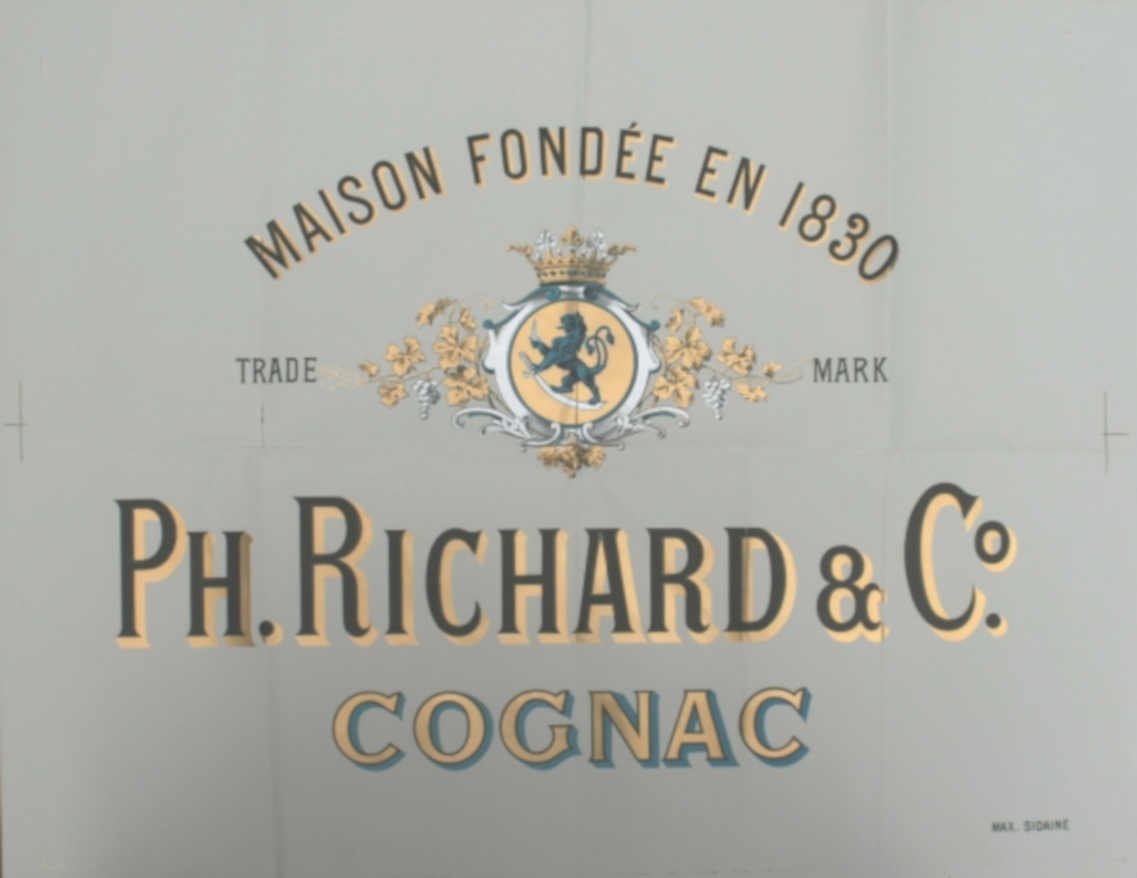 Cognac Lion Label Vintage Retro Advert Ads A4 Photo Print