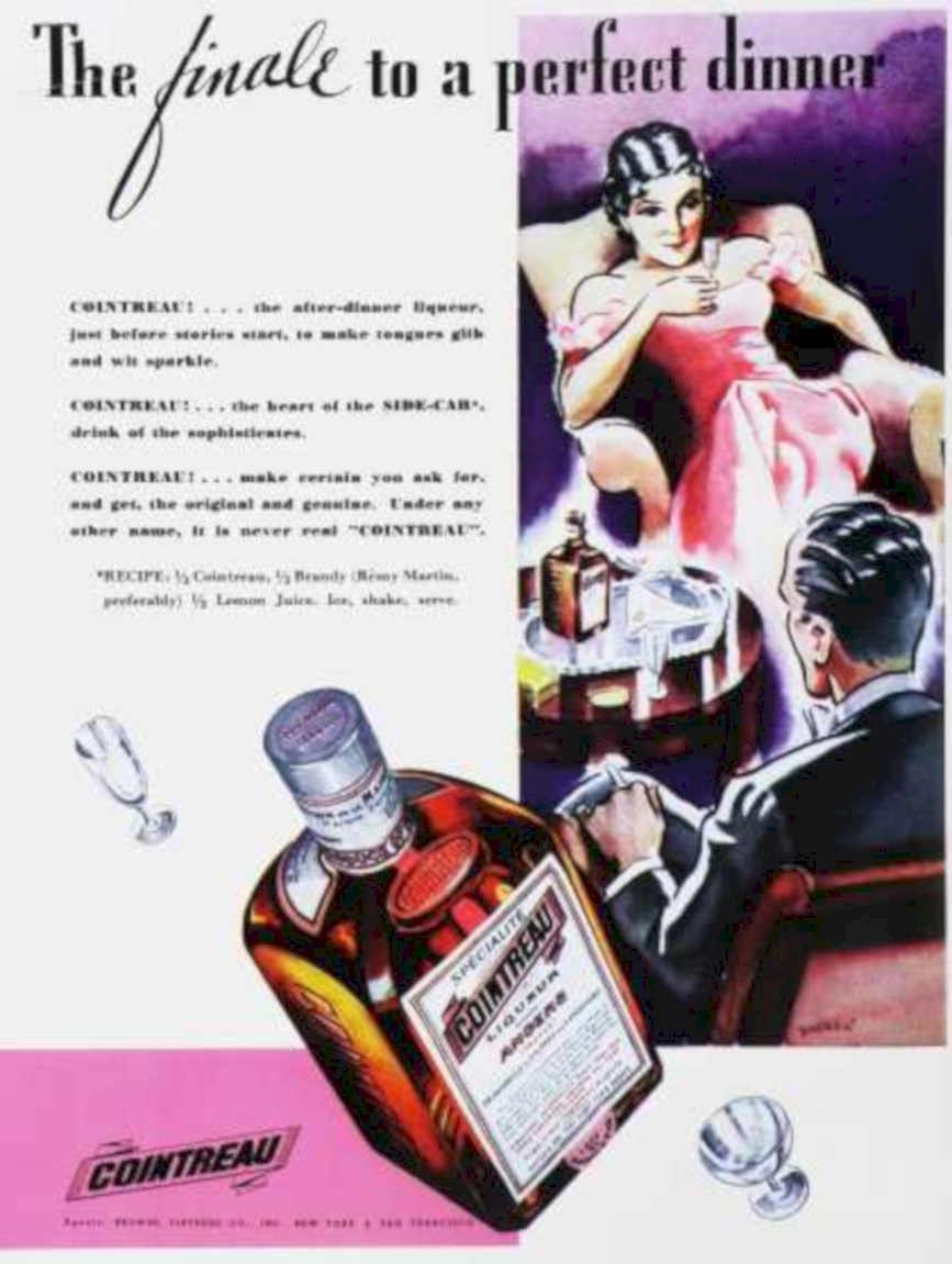 Cognac Liqueur Dinner Vintage Retro Advert Ads A4 Photo Print