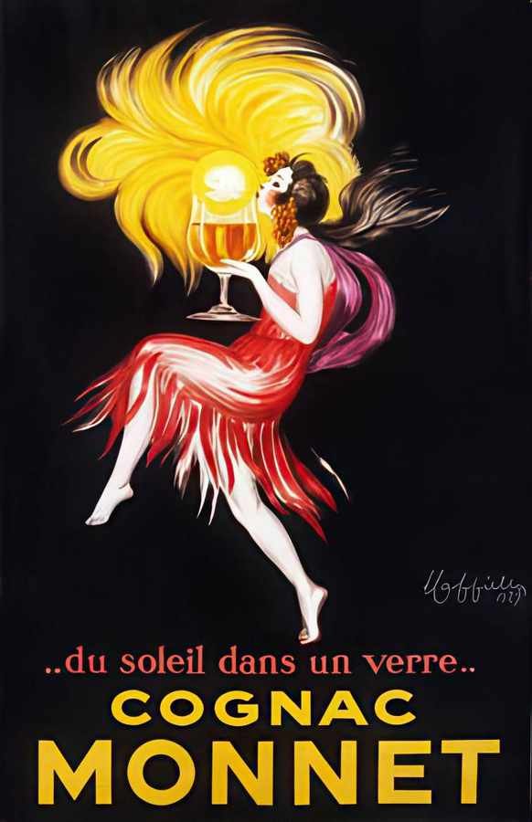 Cognac Monnet Vintage Advert A4 Photo Print