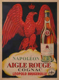 Cognac Napoleon Aigle Rouge Leopold Brugerolle Vintage Advert A4 Photo Print