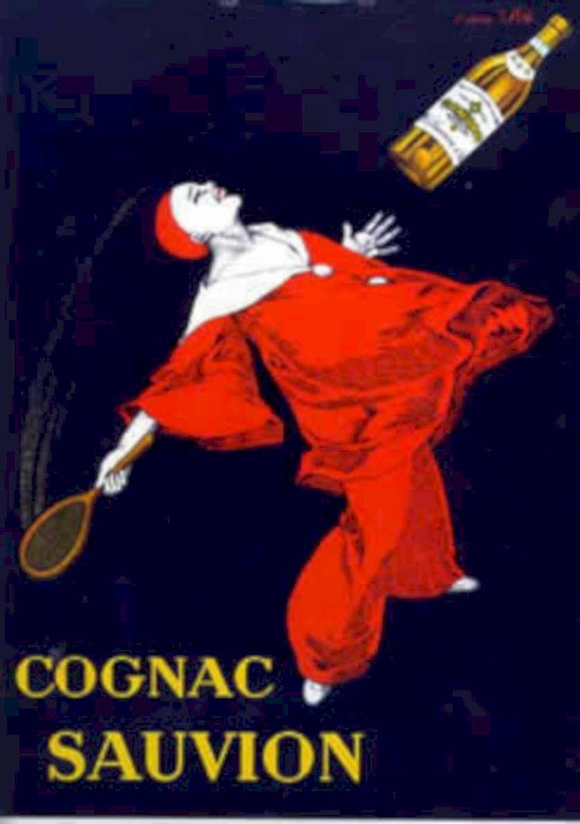 Cognac Sauvion Tennis Vintage Retro Advert Poster A4 Photo Print