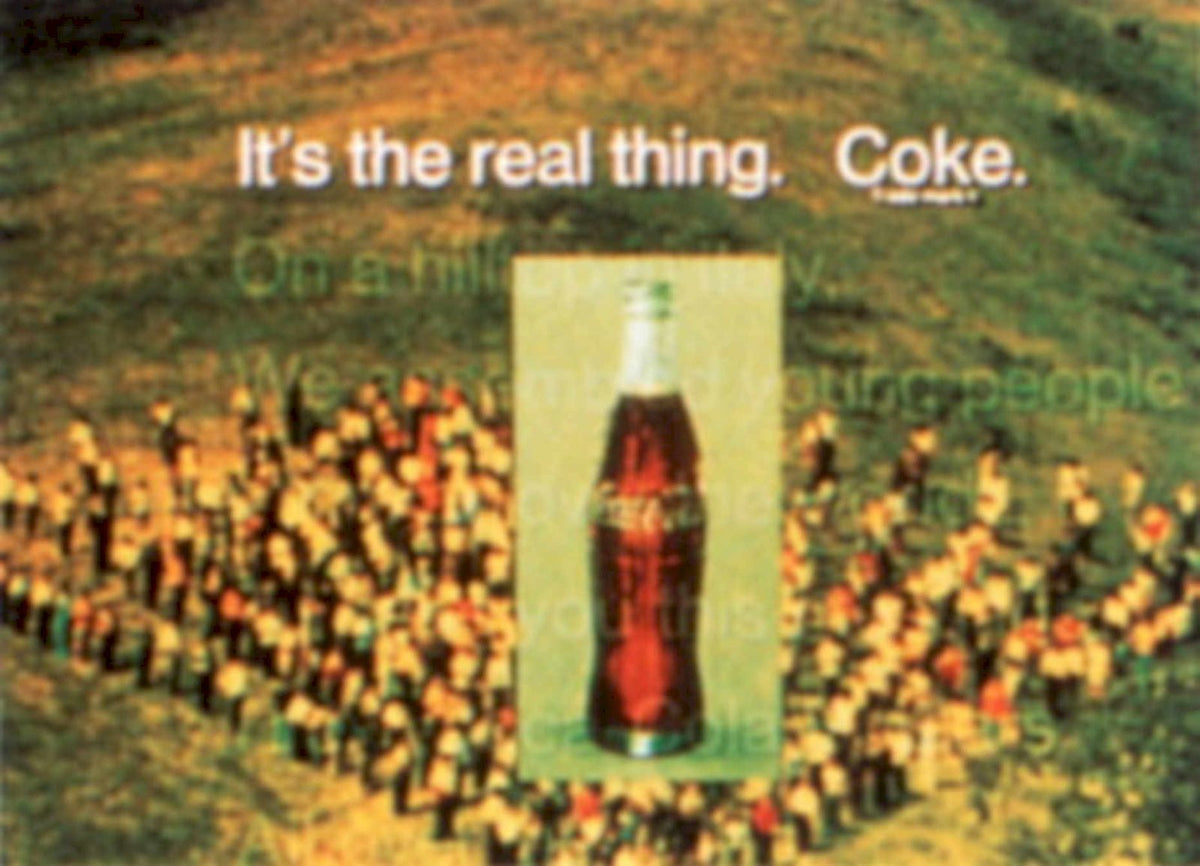Coke Hill People 1970s Vintage Retro Advert