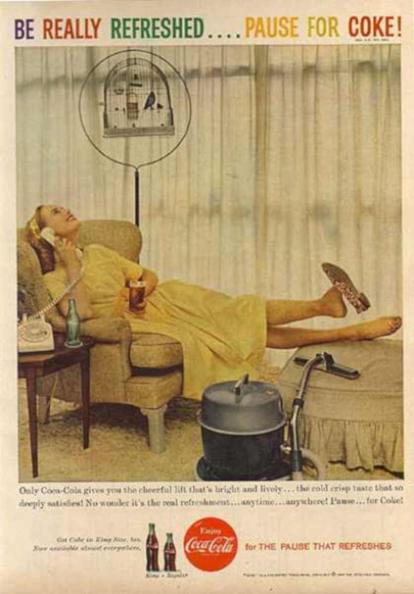 Coke Refresh Pause Vintage Retro Advert Ads A4 Photo Print