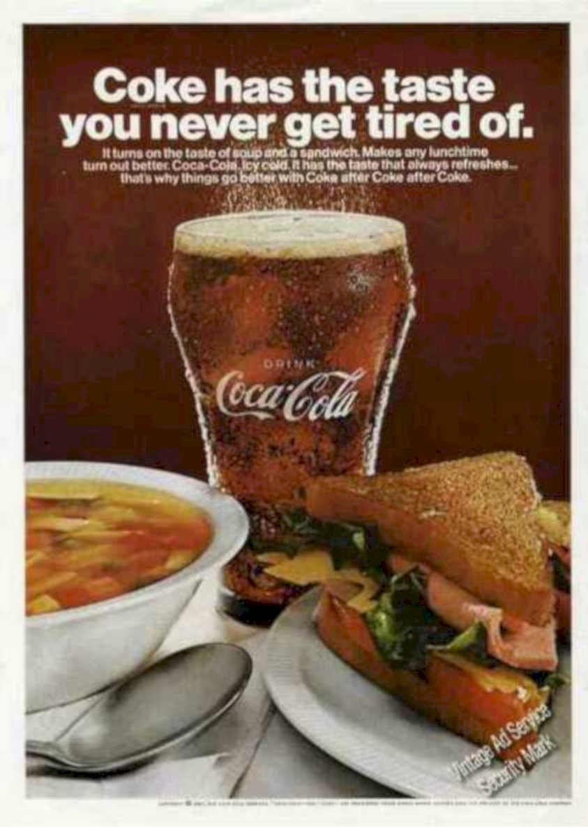 Coke Table Orange Vintage Retro Advert Ads A4 Photo Print
