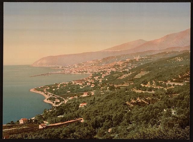 Col di Paggio San Remo Vintage A4 Photo Print