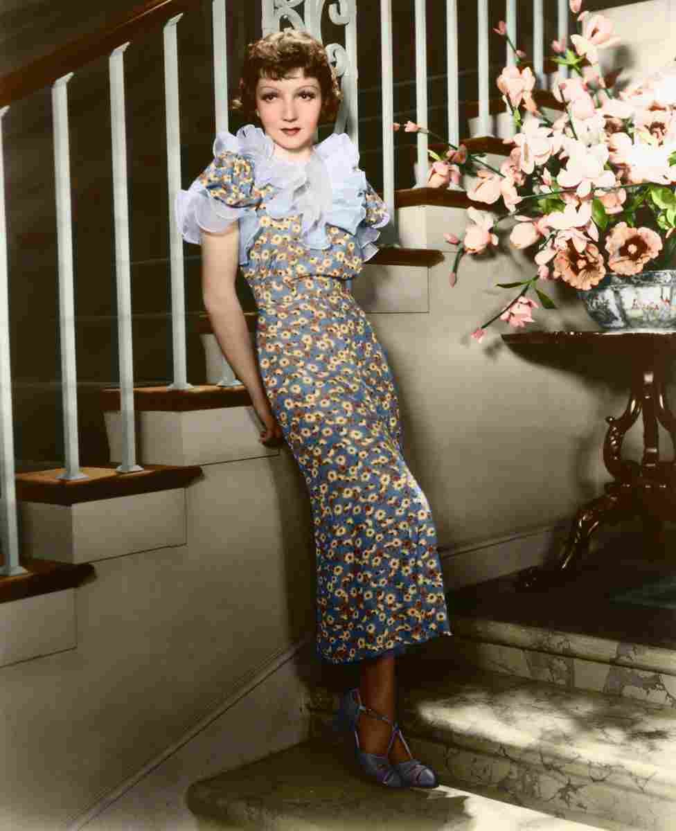 Colbert Claudette 2C film star poster A4 Photo Print