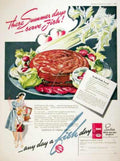 Cold Fish Loaf Vintage Retro Advert Ads A4 Photo Print