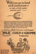 Cold Grippe Tablets Vintage Retro Advert Ads A4 Photo Print