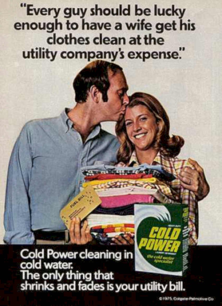 Cold Power Laundry Vintage Retro Advert Ads A4 Photo Print