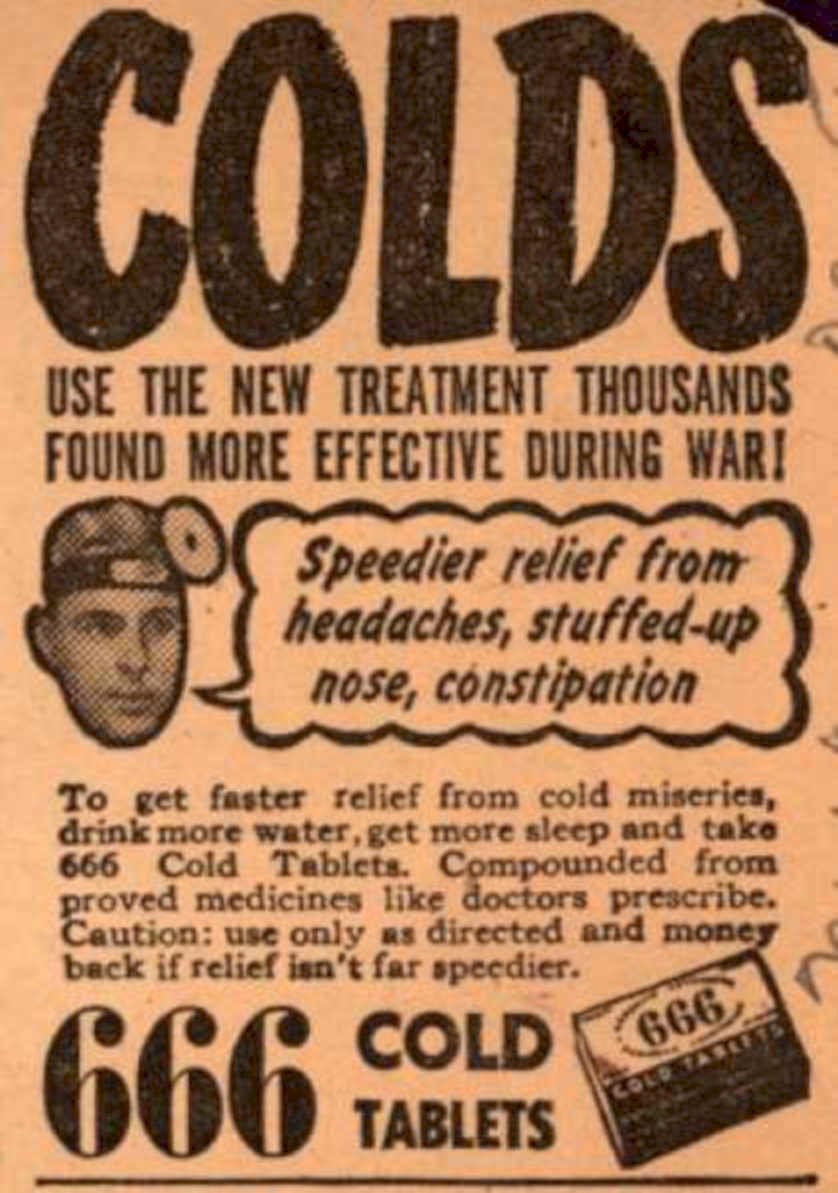Cold Tablets Relief Vintage Retro Advert Ads A4 Photo Print