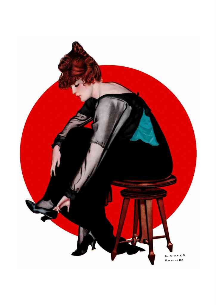 Coles Phillips 039 Art Nouveau Vintage Illustration A4 Photo Print