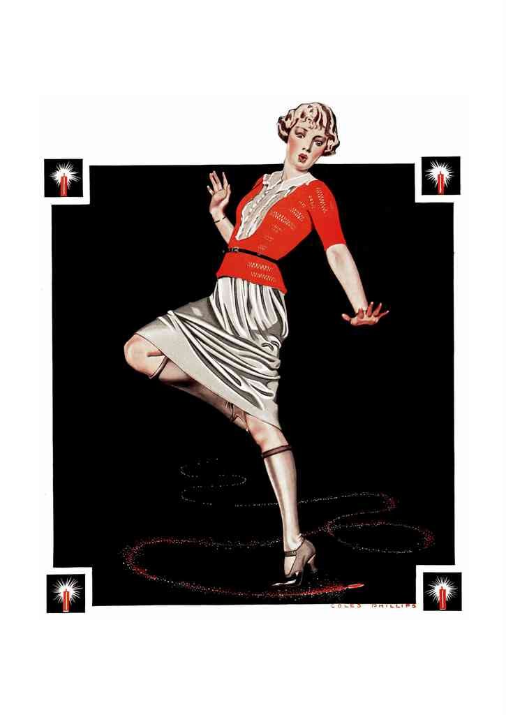 Coles Phillips 043 Art Nouveau Vintage Illustration A4 Photo Print