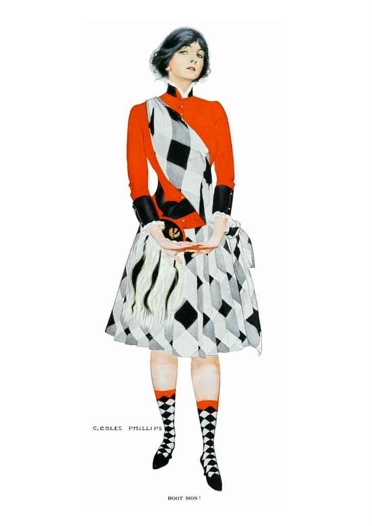Coles Phillips 057 Art Nouveau Vintage Illustration A4 Photo Print