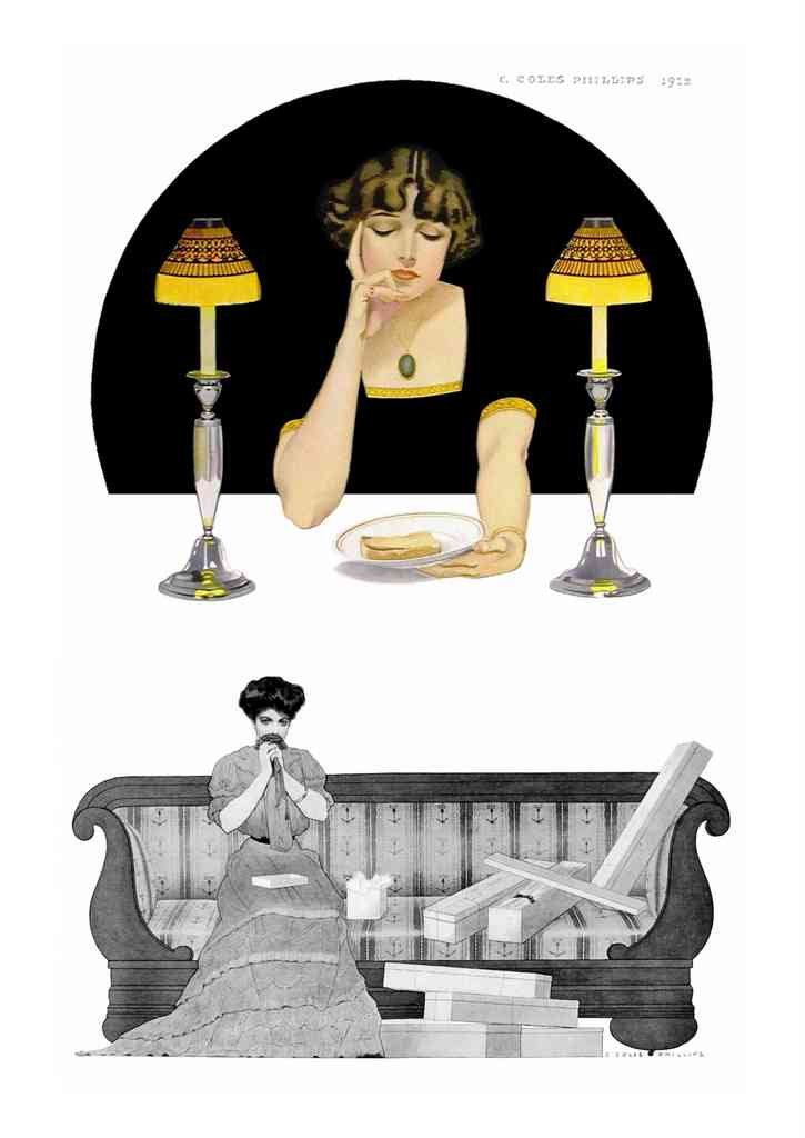 Coles Phillips 093 Art Nouveau Vintage Illustration A4 Photo Print
