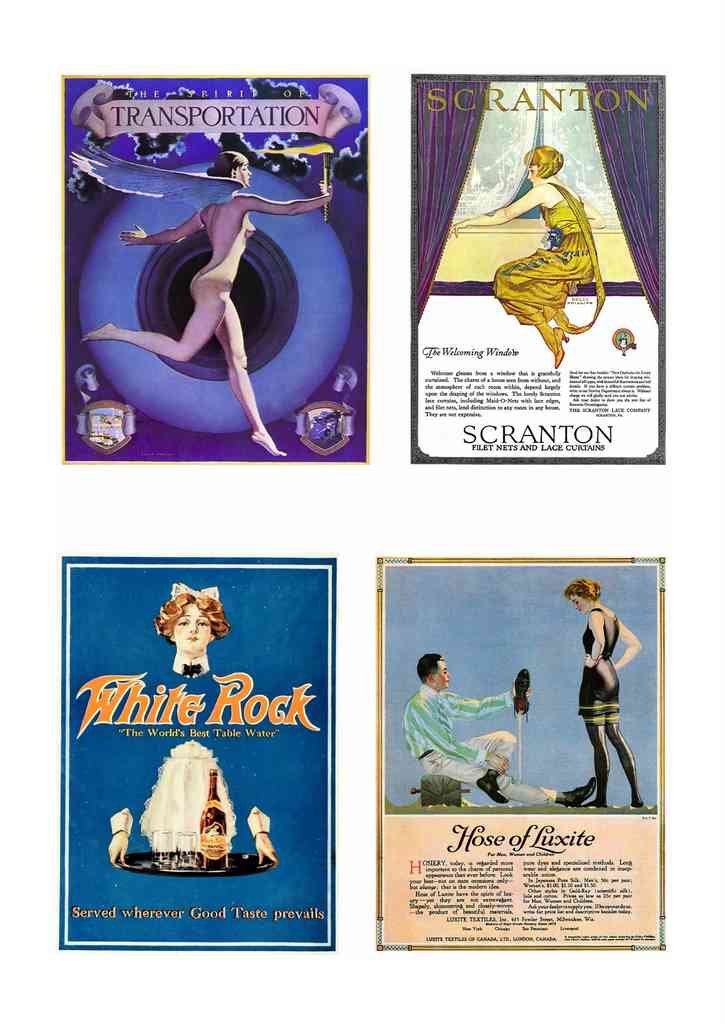 Coles Phillips 167 Art Nouveau Vintage Illustration A4 Photo Print