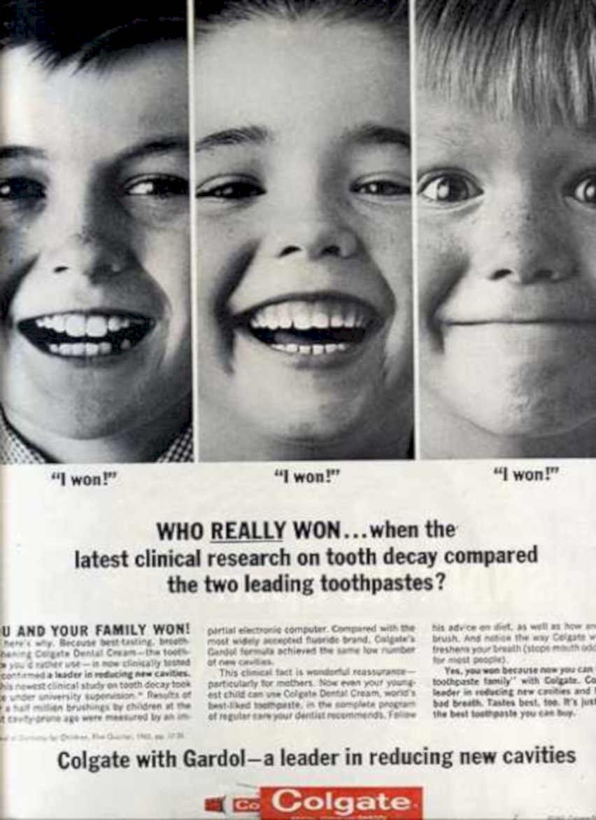 Colgate Boys Win Vintage Retro Advert Ads A4 Photo Print