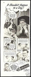 Colgate Dog Cream Vintage Retro Advert Ads A4 Photo Print
