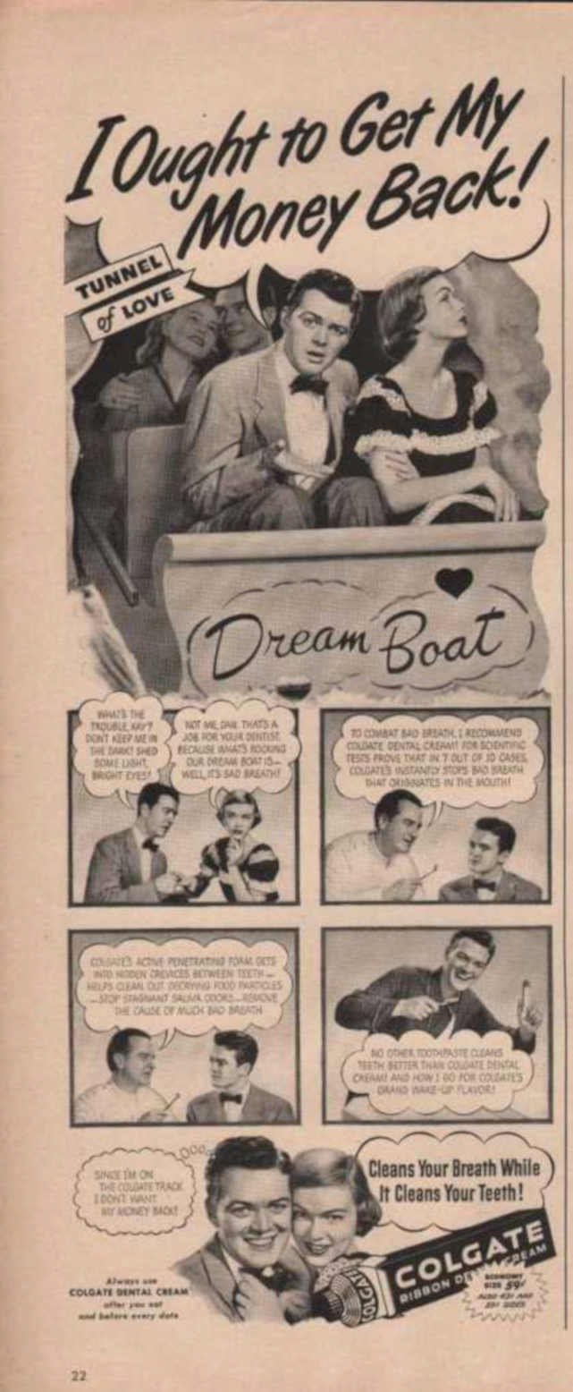 Colgate Dream Boat Vintage Retro Advert Ads A4 Photo Print