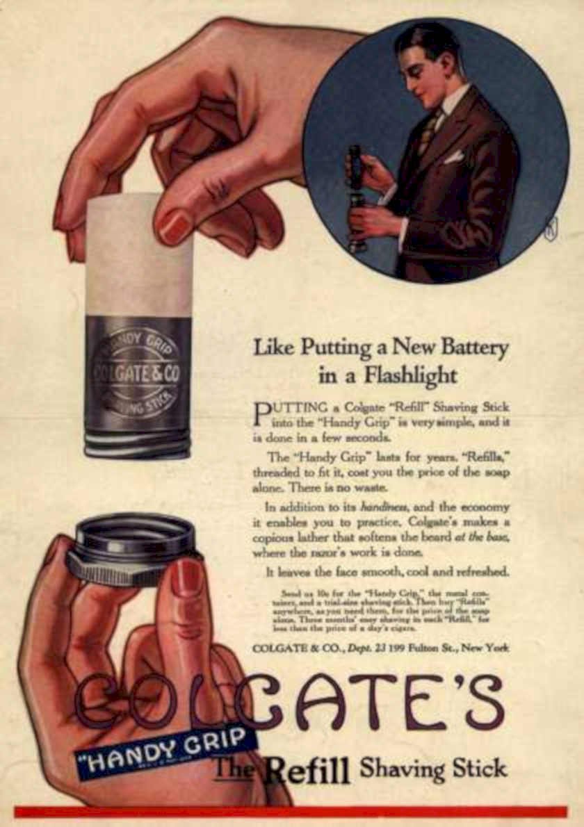 Colgate Handy Grip Vintage Retro Advert Ads A4 Photo Print