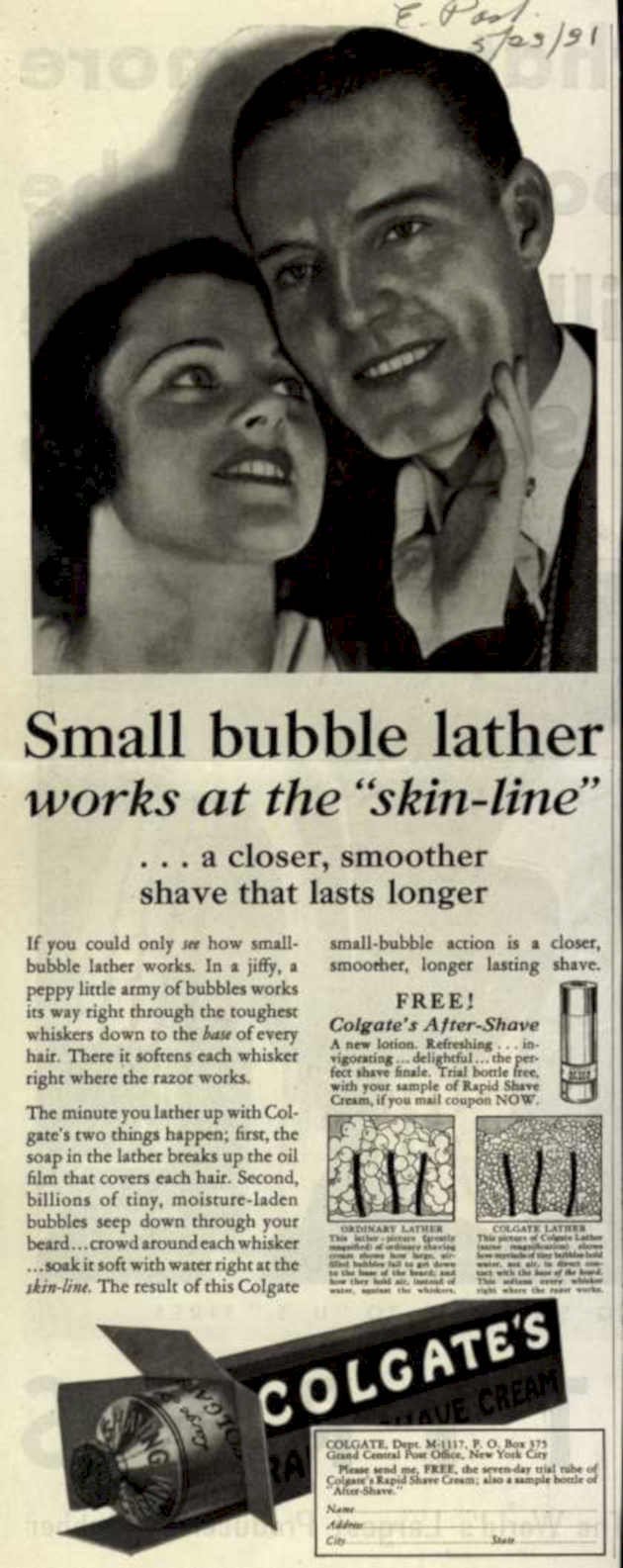 Colgate Shave Cream 1 Vintage Retro Advert Ads A4 Photo Print